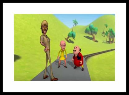 Myimage Motu Patlu and Policeman Digital Printing Framed Poster ( inch  x  inch) Paper Print - Animation & Cartoons posters in India - Buy art,  film, design, movie, music, nature and