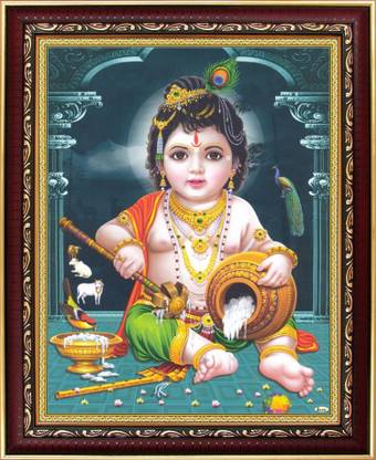 Lord Krishna / Baby Krishna / Bal Gopal Poster Paper Print - Art & Paintings, Religious, Decorative posters in India - Buy art, film, design, movie, music, nature and educational paintings/wallpapers at Lord Krishna / Baby Krishna / Bal Gopal Poster Paper Print - Art & Paintings, Religious, Decorative posters in India - Buy art, film, design, movie, music, nature and educational paintings/wallpapers at