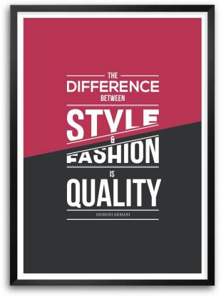 Lab No. 4 Style And Fashion Giorgio Armani Quotes Framed Poster Paper Print  - Lab  posters - Quotes & Motivation posters in India - Buy art, film,  design, movie, music, nature