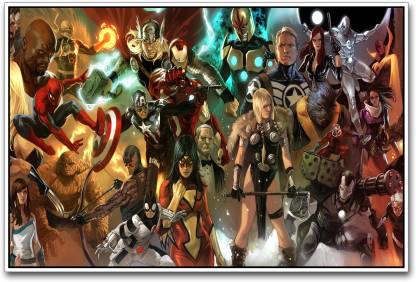 Marvel Animated Characters Paper Print - Animation & Cartoons, Comics  posters in India - Buy art, film, design, movie, music, nature and  educational paintings/wallpapers at 