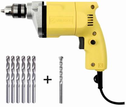 Buildskill 10mm Professional Electric Heavy Duty with 7 High Quality Bits BED1100+Bits Pistol Grip Drill  (10 mm Chuck Size, 300 W)
