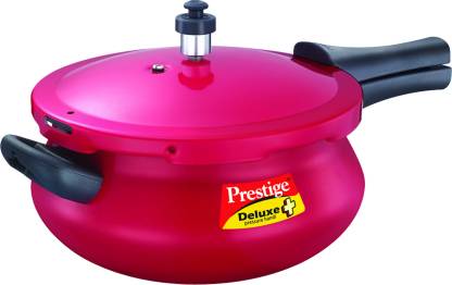 Prestige Deluxe Plus Junior Handi Red 4.8 L Induction Bottom Pressure Cooker