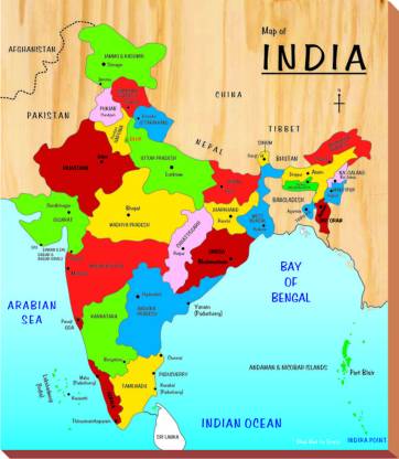 Political Map For Kids Kinder Creative Map Of India - Map Of India . Shop For Kinder Creative  Products In India. Toys For 2 - 5 Years Kids. | Flipkart.com