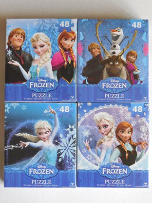 Details about   SET OF 3 DISNEY FROZEN 100 & 48 Piece Jigsaw Puzzles Elsa Anna Kristoff Olaf 