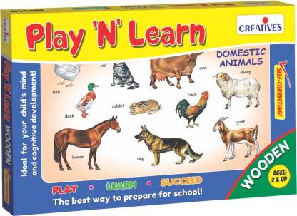 Creatives Creative's Play 'N' Learn - Domestic Animals - Creative's Play  'N' Learn - Domestic Animals . Buy Domestic Animals toys in India. shop for  Creatives products in India. 