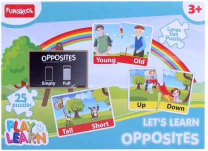 Gifts for Boys and Girls 3 6 Funskool Play n Learn Opposites Words : Reusable Puzzle Game for Preschoolers 5 8 Years 4 7