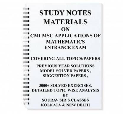 Study Material For Cmi Msc Applications Of Mathematics With Topic Wise ...