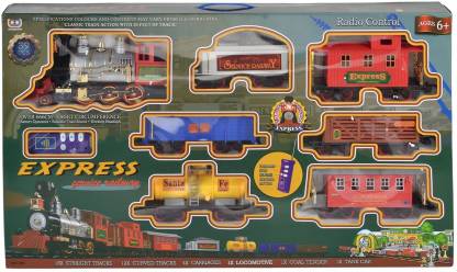 Planet of Toys R/C Remote Control Express Service 20 feet / 666 cm Railway  Track - 39 Pieces - with Light & Sound - R/C Remote Control Express Service  20 feet /