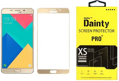 dainty tempered glass guard for samsung galaxy a9 pro 6 inch gold full screen coverage