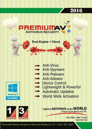PremiumAV Anti-virus 1.0 User 3 Years