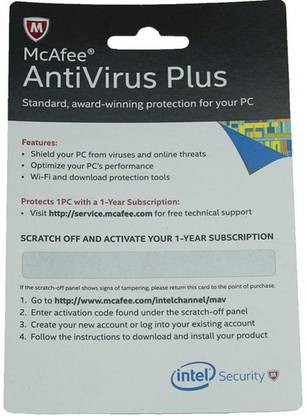 Mcafee Antivirus Plus 1 Pc 1 Year Paper License Buy Mcafee Antivirus Plus 1 Pc 1 Year Paper License Online At Best Prices In India Mcafee Flipkart Com