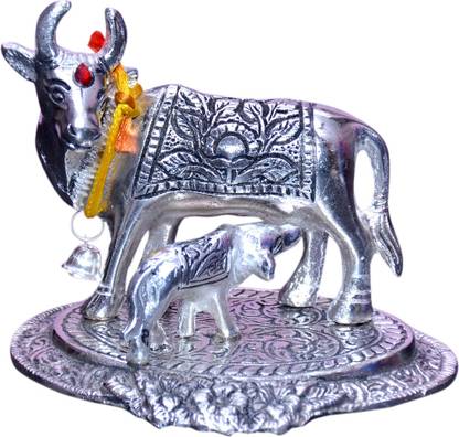 VAAH Cow With Calf Decorative Showpiece - 10 cm
