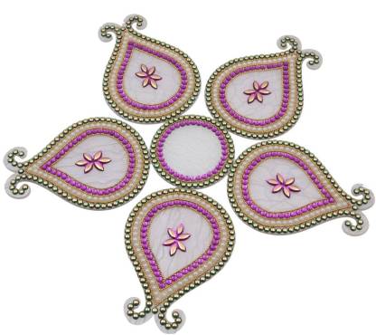 JaipurCrafts Designer Ethnic Collection Floor Rangoli Decorative Showpiece  -  0.6 cm