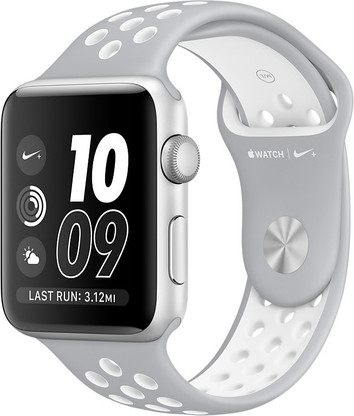 APPLE Watch Nike+ - 42 mm Silver Aluminium Case with Flat Silver / White  Nike Sport Band Price in India - Buy APPLE Watch Nike+ - 42 mm Silver  Aluminium Case with