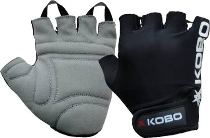 KOBO Kobo Exercise Weight Lifting Grippy Hand Protector Padded Gym & Fitness Gloves