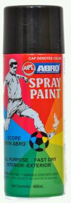 ABRO Premium Matte Black Spray Paint 400 ml