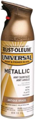 Rust Oleum Universal Metallic Antique Brass Spray Paint 312 Ml Price In India Buy Rust Oleum Universal Metallic Antique Brass Spray Paint 312 Ml Online At Flipkart Com