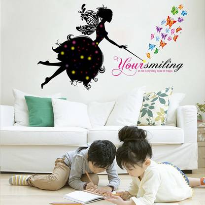 Oren Empower Magical Fairy And Butterflies Wall Decals Price In India Buy Oren Empower Magical Fairy And Butterflies Wall Decals Online At Flipkart Com