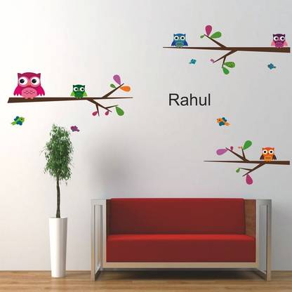 Happy Walls 70 cm Rahul Name Sticker With Owls (Cartoon/animation) On Branches Self Adhesive Sticker Price in India - Buy Happy Walls 70 cm Rahul Name Sticker With Owls (Cartoon/animation) On Branches Happy Walls 70 cm Rahul Name Sticker With Owls (Cartoon/animation) On Branches Self Adhesive Sticker Price in India - Buy Happy Walls 70 cm Rahul Name Sticker With Owls (Cartoon/animation) On Branches