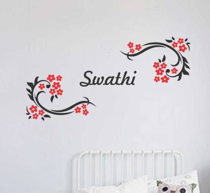 Aquire 60 cm Swathi Personalized Name Floral Wall Stickers Self Adhesive  Sticker Price in India - Buy Aquire 60 cm Swathi Personalized Name Floral  Wall Stickers Self Adhesive Sticker online at 