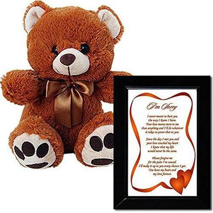 Poetry Gifts Im Sorry Love Poem And Plush Teddy Bear Sorry Gift For Him Or Her In Black Frame With 10 Inch 24 Inch Im Sorry Love Poem And Poetry Gifts Im Sorry Love Poem And Plush Teddy Bear Sorry Gift For Him Or Her In Black Frame With 10 Inch 24 Inch Im Sorry Love Poem And