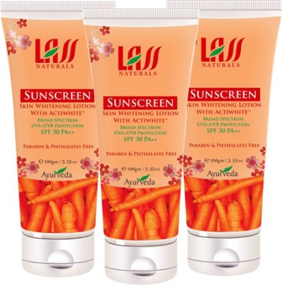 lass naturals sunscreen skin whitening lotion