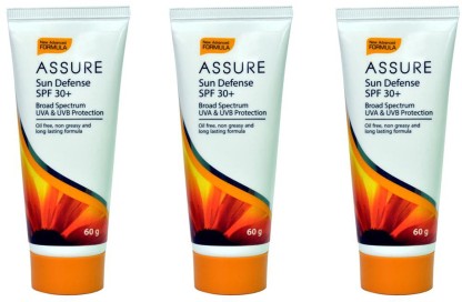 assure sun defence spf 30 review