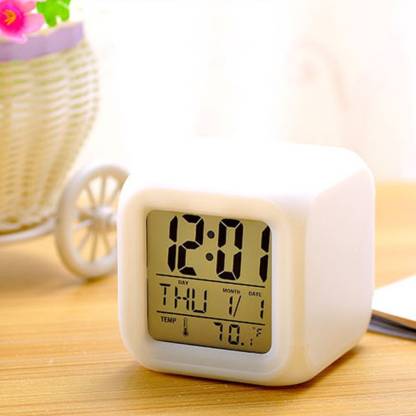 Abtrix Digital White Clock
