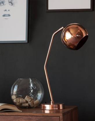 Orange Tree Dew Copper Table Lamp, Copper And Grey Table Lamp