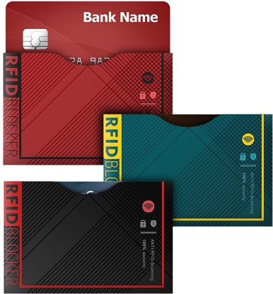 RFID Sleeves Credit Card Sleeve Credit Card Protector Sleeves Blocks Credit Cards Transfer of Data Protecting Against Thieves Electronic Pickpocketing Blue10 RFID Credit Card Sleeves 