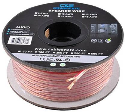 c e tv out cable 100 feet 16awg enhanced loud oxygen free copper speaker wire cable c e flipkart com