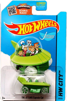Hot Wheels Green The Jetsons Capsule Car Diecast HW City 57/250 New 2013 