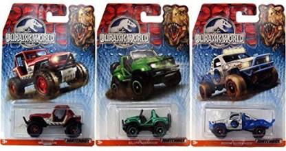 Matchbox Jurassic World Rock Shocker Die Cast Toy Vehicles 4 Pack Gift Set