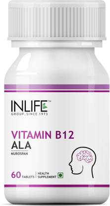 inlife vitamin b12 methylcobalamine supplement 1500 mcg 60 tablets