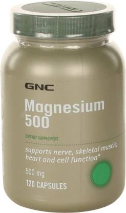 GNC Magnesium 500 mg Essential for Calcium Absorption and Strong Bones and Teeth