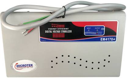 Microtek EM4170+ (170v to 270v+-5v) Voltage Stabilizer (for AC Upto 1.5 Ton)  (Grey)