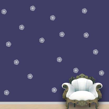 Wall Design Flower Swirl Wall Pattern White Stickers Set Of 60 Price In India Buy Wall Design Flower Swirl Wall Pattern White Stickers Set Of 60 Online At Flipkart Com