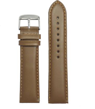 KOLET Plain Padded 22 mm Genuine Leather Watch Strap