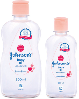 JOHNSON'S BABY Oil (500ml+200ml) Home & Travel Combo Pack