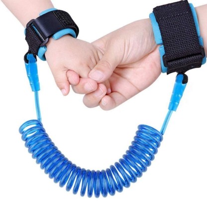 Anti Lost Wrist Link Baby Toddler Safety Wrist Leash Anti-Lost Rope Walking Leash with Key Lock & 360-degree Rotating Head Blue 