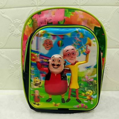  | Priceless Deals Motu Patlu Cartoon Print 3D School Bag For  Children With Car Lunch Box Waterproof School Bag - School Bag