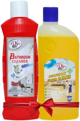 Dewy Sparkle Bathroom Cleaner (3 in 1) & Disinfectant Surface and Floor Cleaner Liquid | Pack of ...