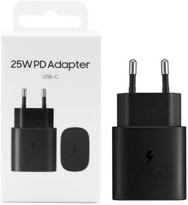 Samsung Original 25W Single Port, Type-C Fast Charger, Cable not Included, Black