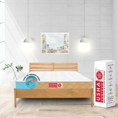 Usha Shriram Revitalize Cool Gel 5-Zone at FACTORY RATE 10 inch Single Memory Foam Mattress  (L x W: 75 inch x 30 inch)