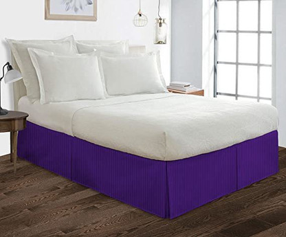 queen bed skirt purple