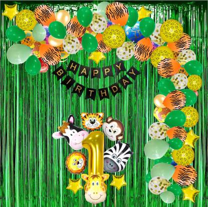 party owl Jungle Safari Theme Birthday Decoration Kit Pack of ...