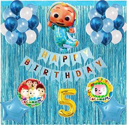 Shmaya Cocomelon Theme 5th birthday combo-pack of 50 Price in India ...