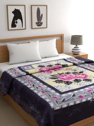 Raymond Home Floral Double Mink Blanket for Heavy Winter