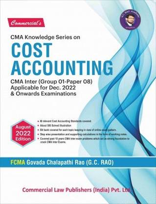 Cost Accounting CMA Inter (Group 01-Paper 08) Applicable for Dec. 2022 ...