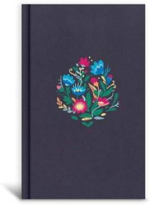 CSB Personal Size Bible, Navy Floral Embroidered Cloth Over Board